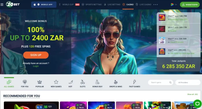 20bet Casino Casinos Za