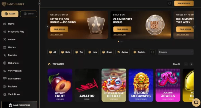 Pantherbet Casino Home